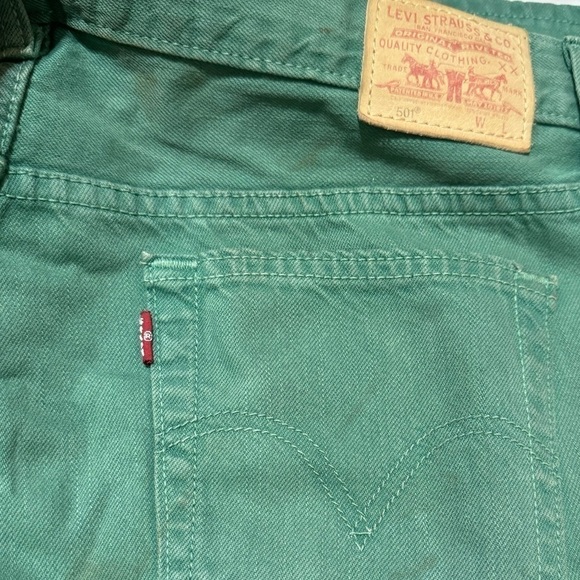 LEVI’S 501 Men’s Button Fly Jeans in Green size 30x34  GUC - Picture 16 of 16